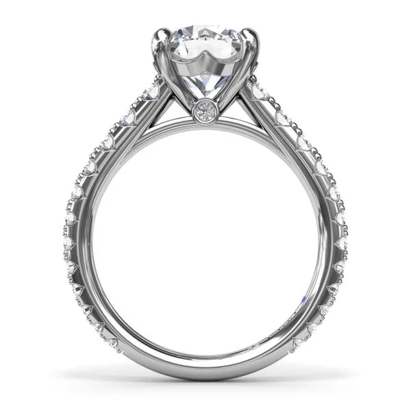 Round Diamond Engagement Ring with Graduated Shank Image 2 Quenan's Fine Jewelers Georgetown, TX
