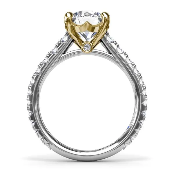 Round Diamond Engagement Ring with Graduated Shank Image 2 Quest Fine Jewelers Fairfax, VA