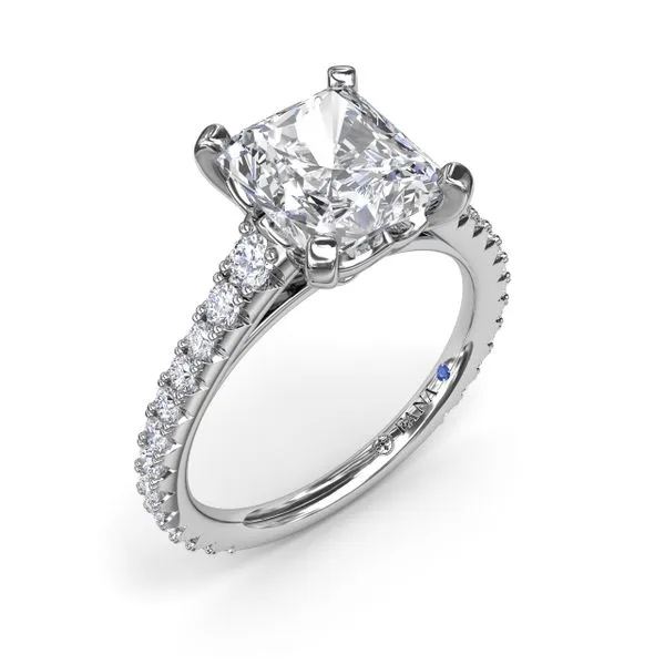 Radiant Diamond Engagement Ring with Graduated Shank Steve Lennon & Co Jewelers  New Hartford, NY