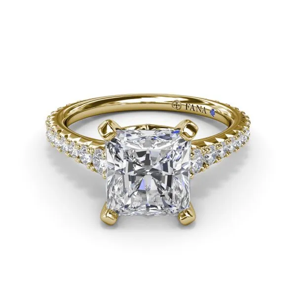 Radiant Diamond Engagement Ring with Graduated Shank Image 3 Graham Jewelers Wayzata, MN
