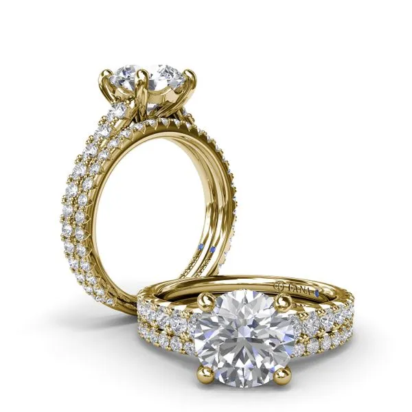 Radiant Diamond Engagement Ring with Graduated Shank Image 4 Graham Jewelers Wayzata, MN
