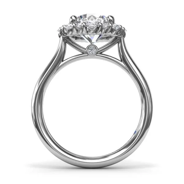 Graduated Halo Diamond Engagement Ring Image 2 Jim's Jewelers Tyler, TX