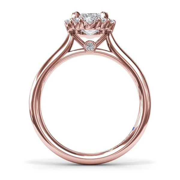 Graduated Halo Emerald Diamond Engagement Ring Image 2 Molinelli's Jewelers Pocatello, ID