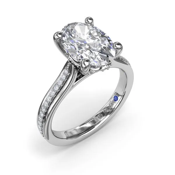 Two-Toned Triple Row Oval Diamond Engagement Ring Shipley's Fine Jewelry Hampstead, MD