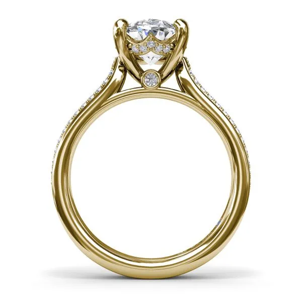 Two-Toned Triple Row Oval Diamond Engagement Ring Image 2 Quenan's Fine Jewelers Georgetown, TX
