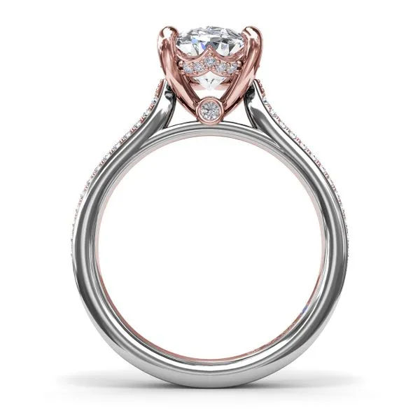 Two-Toned Triple Row Oval Diamond Engagement Ring Image 2 Molinelli's Jewelers Pocatello, ID