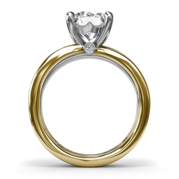 Twisted Triple Row Two-Toned Diamond Engagement Ring Image 2 The Diamond Center Claremont, CA