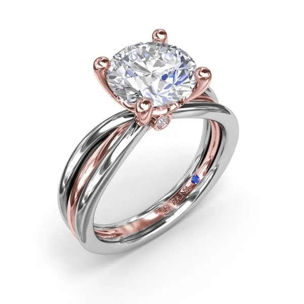 Twisted Triple Row Two-Toned Diamond Engagement Ring Molinelli's Jewelers Pocatello, ID