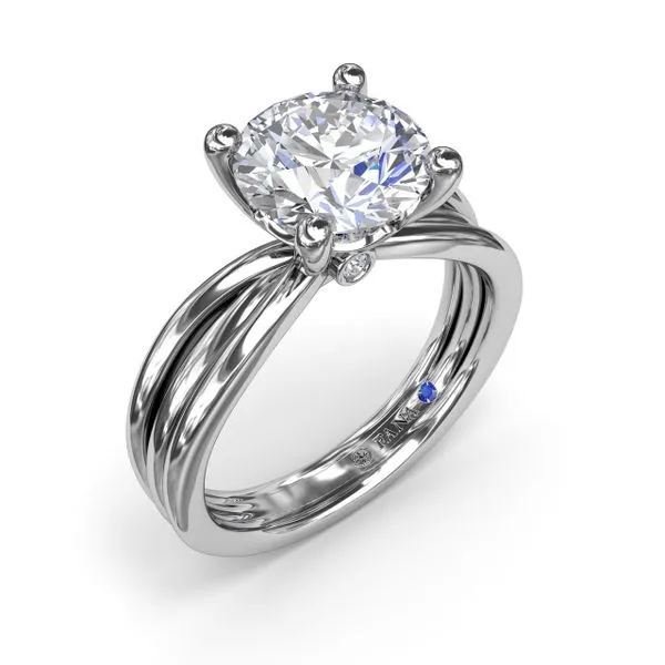 Twisted Triple Row Two-Toned Diamond Engagement Ring Shipley's Fine Jewelry Hampstead, MD