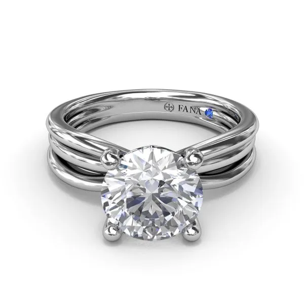 Twisted Triple Row Two-Toned Diamond Engagement Ring Image 3 Shipley's Fine Jewelry Hampstead, MD