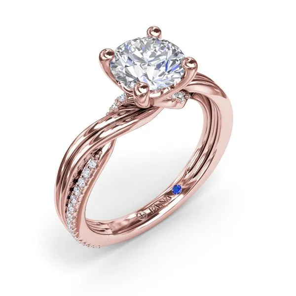 Two-Toned Twist Diamond Engagement Ring Shipley's Fine Jewelry Hampstead, MD