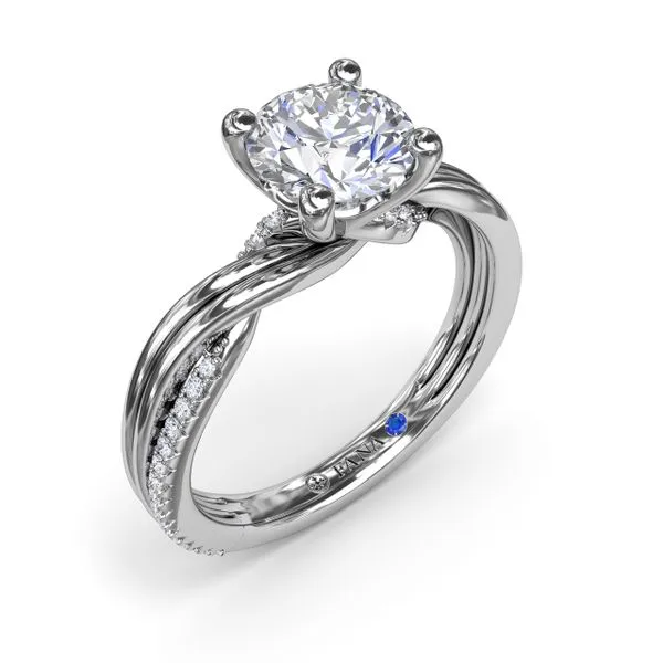 Two-Toned Twist Diamond Engagement Ring Quest Fine Jewelers Fairfax, VA