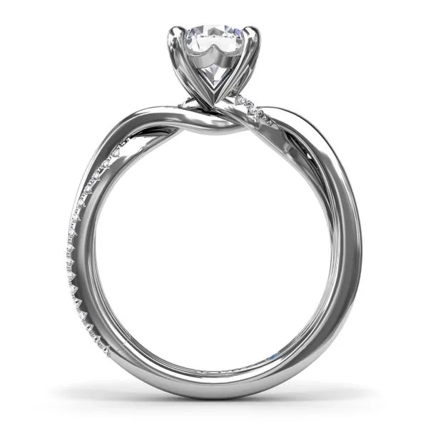 Two-Toned Twist Diamond Engagement Ring Image 2 Stuart Benjamin & Co. Jewelry Designs San Diego, CA