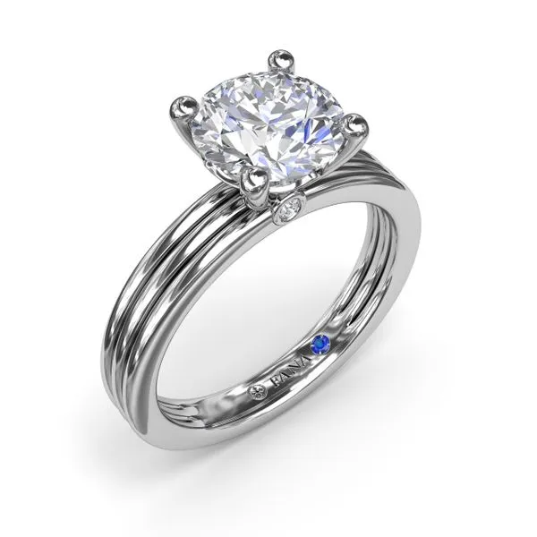 Triple-Row Two-Toned Round Diamond Engagement Ring Molinelli's Jewelers Pocatello, ID