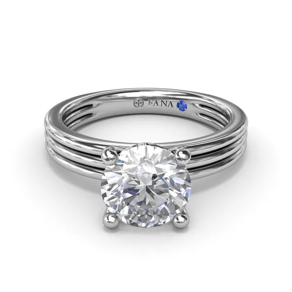 Triple-Row Two-Toned Round Diamond Engagement Ring Image 3 The Diamond Center Claremont, CA