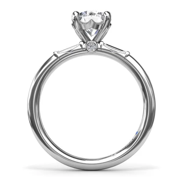 Baguette Diamond Engagement Ring Image 2 Quest Fine Jewelers Fairfax, VA