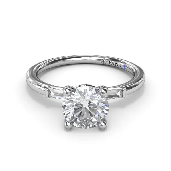 Baguette Diamond Engagement Ring Image 3 Quest Fine Jewelers Fairfax, VA