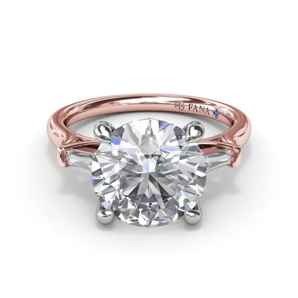 Tapered Baguette Diamond Engagement Ring Image 3 Quenan's Fine Jewelers Georgetown, TX
