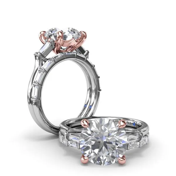 Tapered Baguette Diamond Engagement Ring Image 4 Molinelli's Jewelers Pocatello, ID