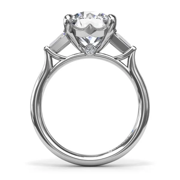 Tapered Baguette Diamond Engagement Ring Image 2 Moore Jewelers Laredo, TX
