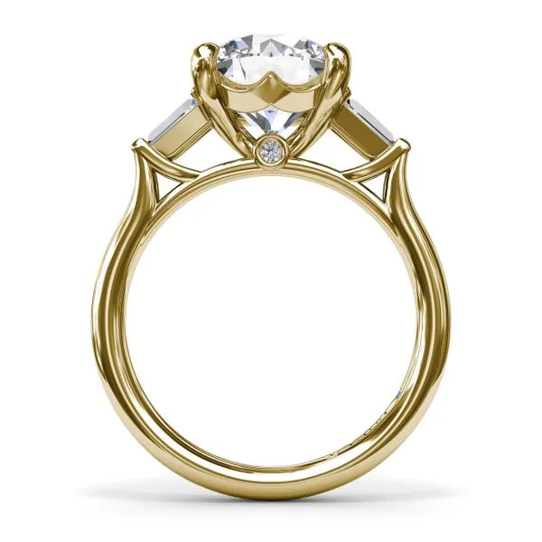 Tapered Baguette Diamond Engagement Ring Image 2 Quenan's Fine Jewelers Georgetown, TX