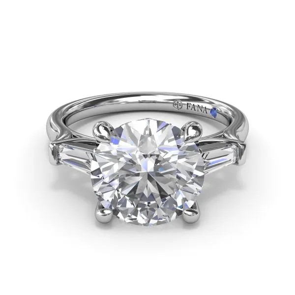 Tapered Baguette Diamond Engagement Ring Image 3 Quenan's Fine Jewelers Georgetown, TX