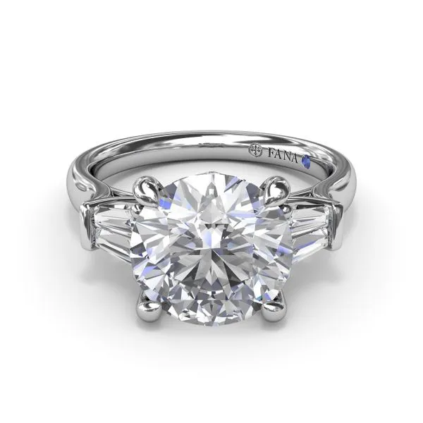 Double Tapered Baguette Diamond Engagement Ring Image 3 Graham Jewelers Wayzata, MN