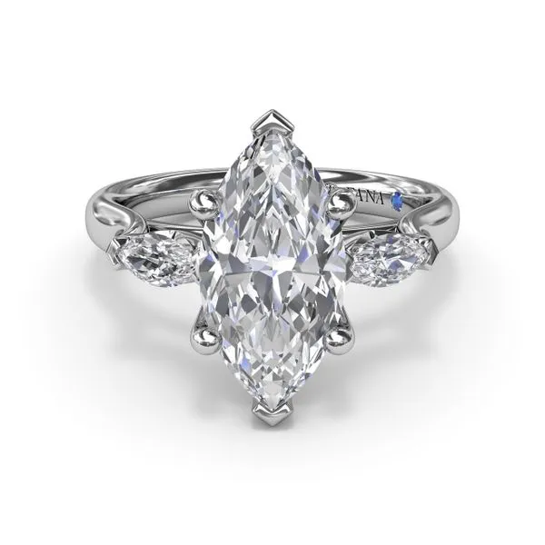 Marquise Three-Stone Diamond Engagement Ring Image 3 Molinelli's Jewelers Pocatello, ID