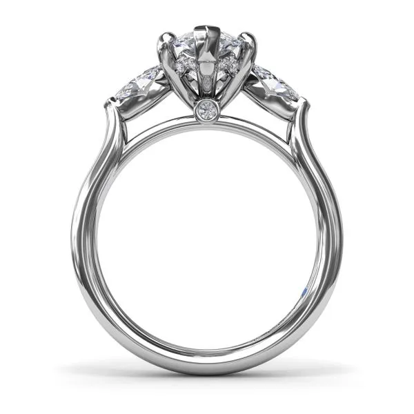 Marquise Three-Stone Diamond Engagement Ring Image 2 Jim's Jewelers Tyler, TX