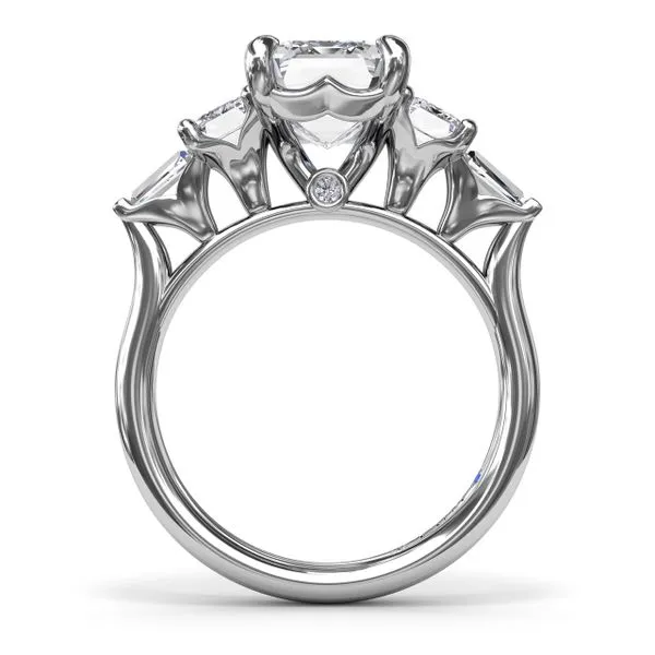 Bold Five-Stone Emerald-Cut Diamond Engagement Ring Image 2 Steve Lennon & Co Jewelers  New Hartford, NY