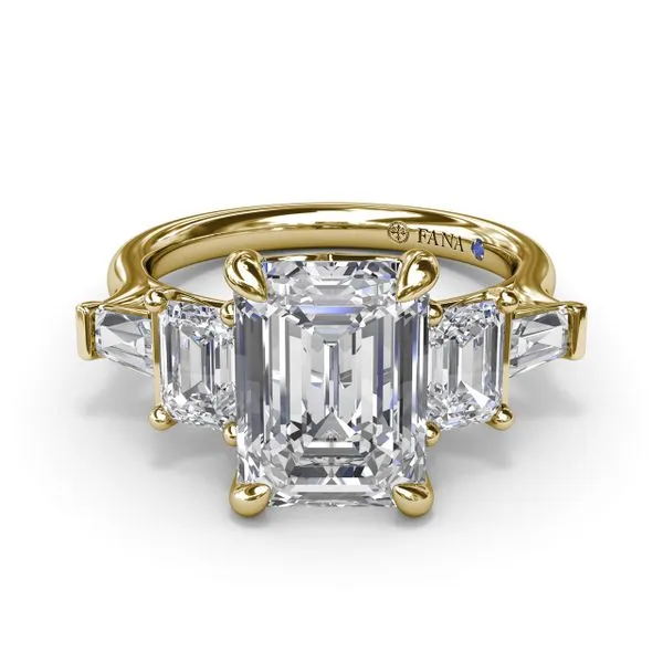 Bold Five-Stone Emerald-Cut Diamond Engagement Ring Image 3 Graham Jewelers Wayzata, MN
