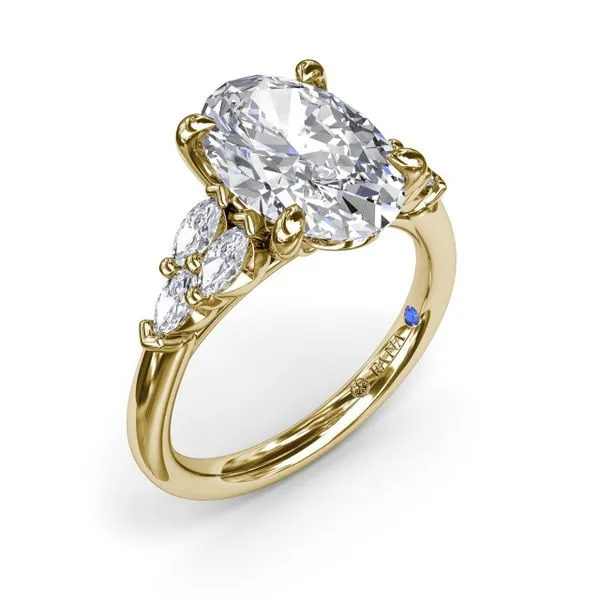 Oval Diamond Engagement Ring with Marquise Side Stones Molinelli's Jewelers Pocatello, ID
