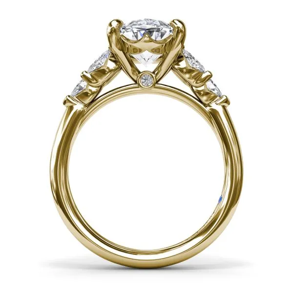 Oval Diamond Engagement Ring with Marquise Side Stones Image 2 Molinelli's Jewelers Pocatello, ID