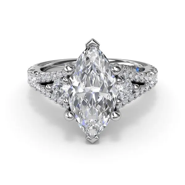 Split Shank Marquise Diamond Engagement Ring Image 3 Moore Jewelers Laredo, TX