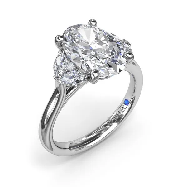 Marquise and Round Side-Stone Engagement Ring Steve Lennon & Co Jewelers  New Hartford, NY