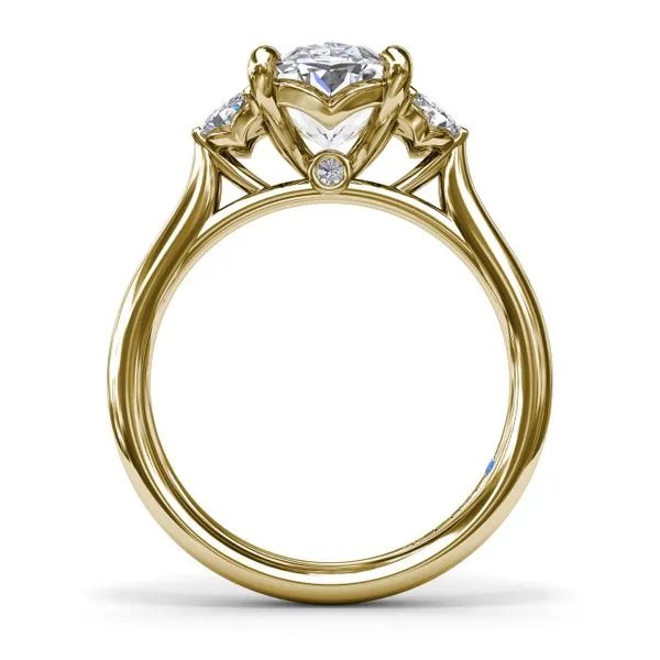 Marquise and Round Side-Stone Engagement Ring Image 2 The Diamond Center Claremont, CA