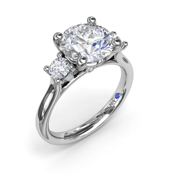 Three-Stone Round Diamond Engagement Ring Jim's Jewelers Tyler, TX