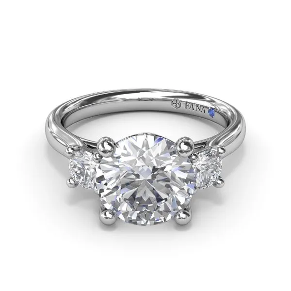Three-Stone Round Diamond Engagement Ring Image 3 Molinelli's Jewelers Pocatello, ID