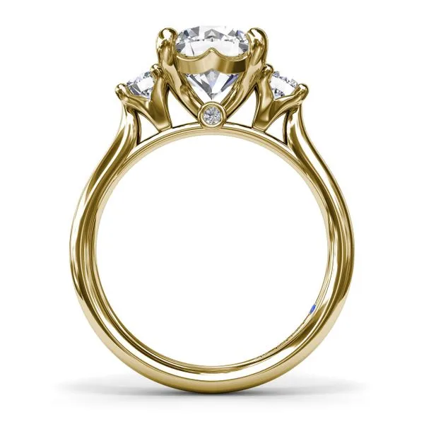 Three-Stone Round Diamond Engagement Ring Image 2 Quest Fine Jewelers Fairfax, VA