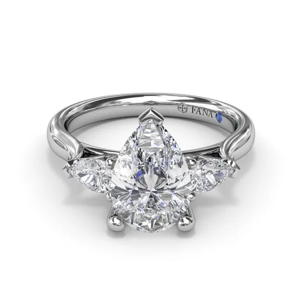 Three-Stone Pear Diamond Engagement Ring Image 3 Jim's Jewelers Tyler, TX