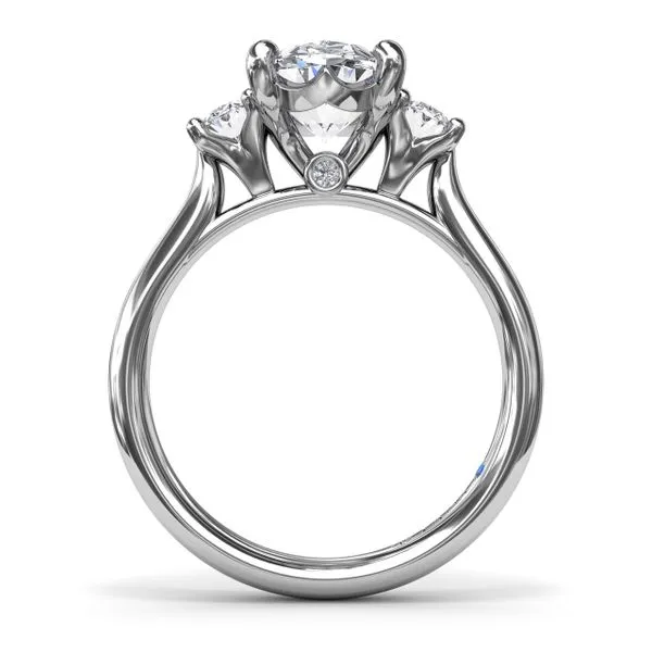 Three-Stone Oval Diamond Engagement Ring Image 2 Quenan's Fine Jewelers Georgetown, TX