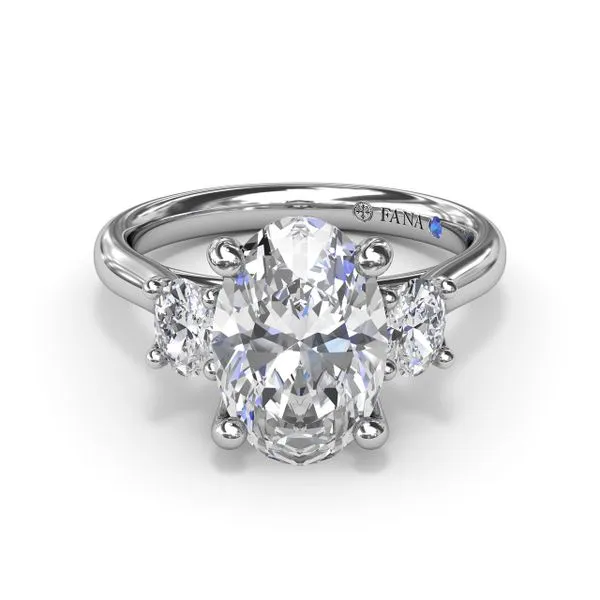 Three-Stone Oval Diamond Engagement Ring Image 3 Moore Jewelers Laredo, TX