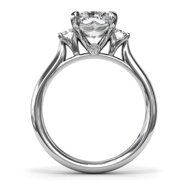 Three-Stone Radiant Engagement Ring Image 2 Quenan's Fine Jewelers Georgetown, TX