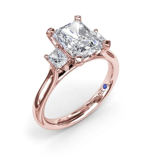 Three-Stone Radiant Engagement Ring Jim's Jewelers Tyler, TX