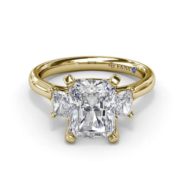 Three-Stone Radiant Engagement Ring Image 3 Quest Fine Jewelers Fairfax, VA