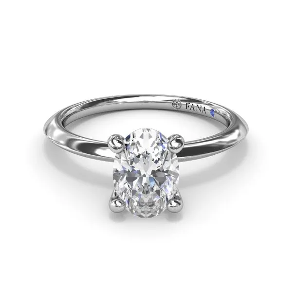 Two-Toned Solitaire Knife-Edge Diamond Engagement Ring Image 3 Molinelli's Jewelers Pocatello, ID