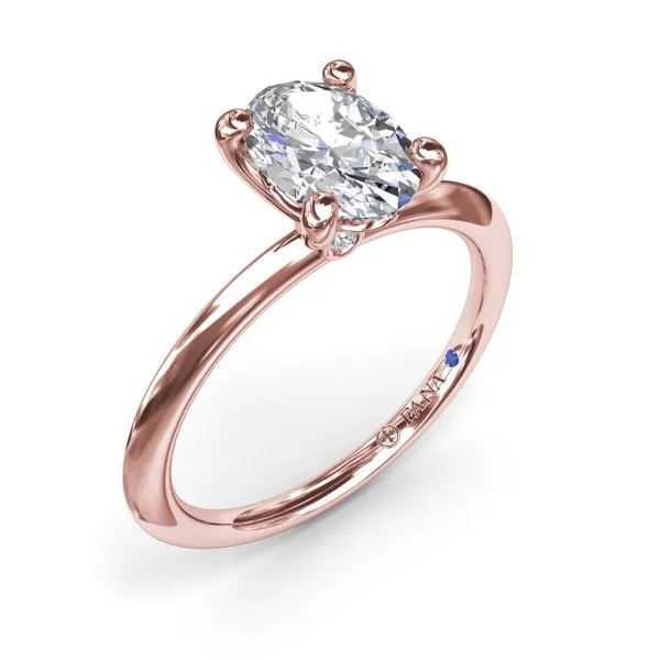 Two-Toned Solitaire Knife-Edge Diamond Engagement Ring The Diamond Center Claremont, CA