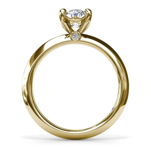 Two-Toned Solitaire Knife-Edge Diamond Engagement Ring Image 2 Molinelli's Jewelers Pocatello, ID