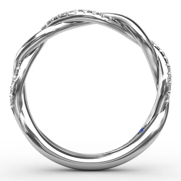 Diamond Twist Wedding Band Image 2 Gaines Jewelry FLINT, MI