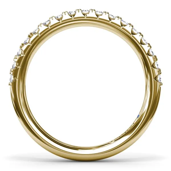 Double Prong Diamond Wedding Band  Image 2 Castle Couture Fine Jewelry Manalapan, NJ